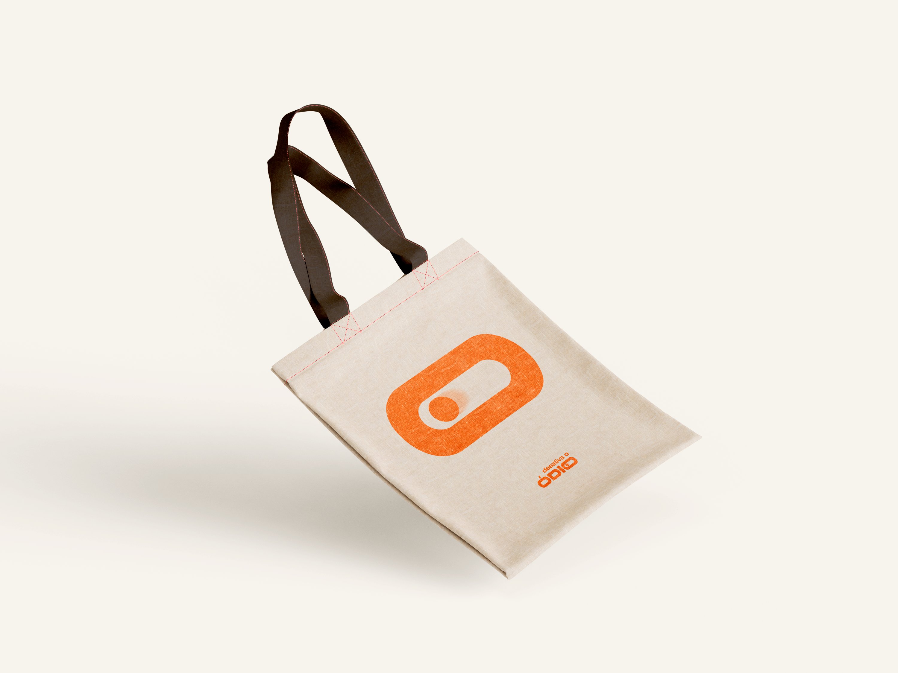 Totebag com o logotipo aplicado