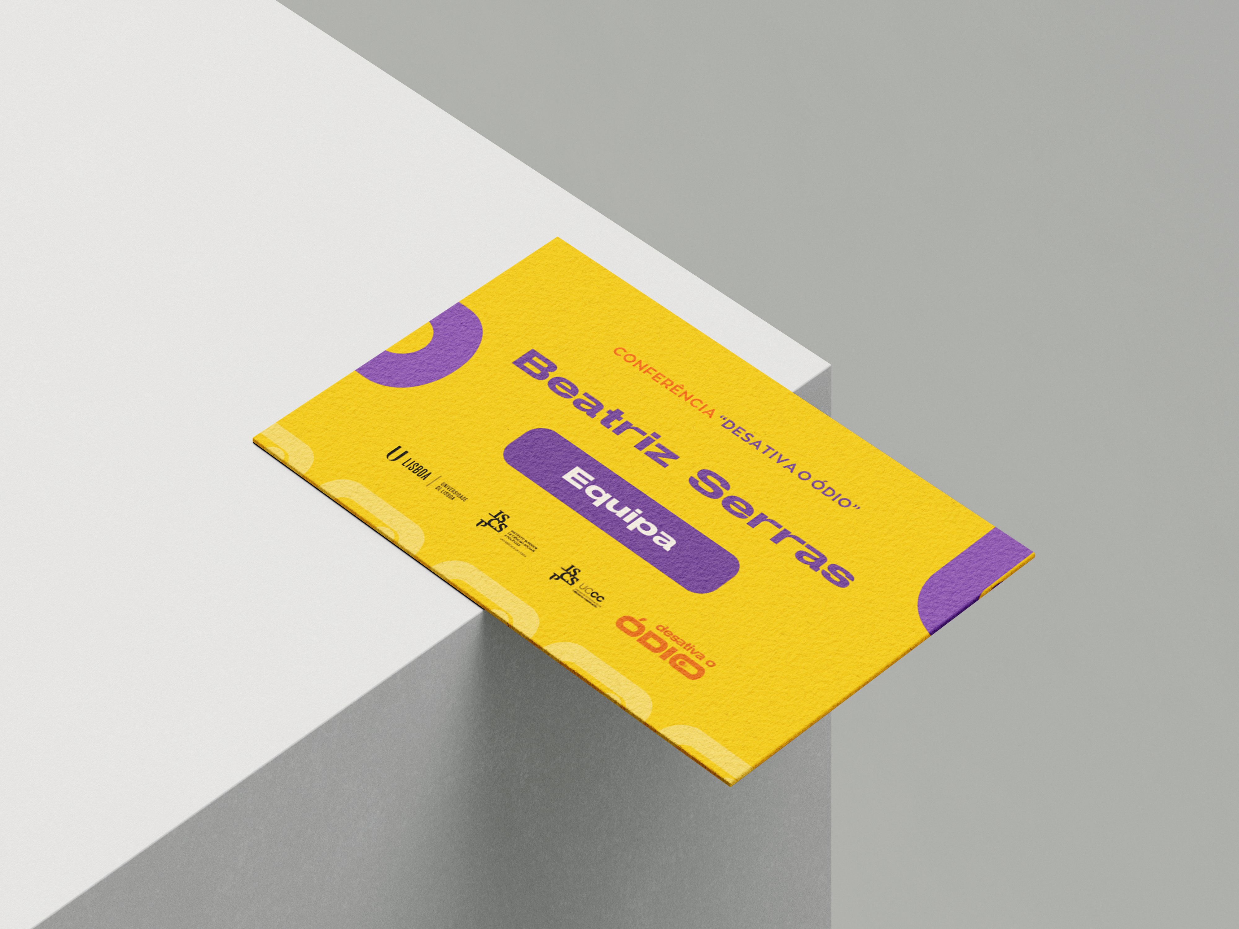 Credencial de equipa para a conferência