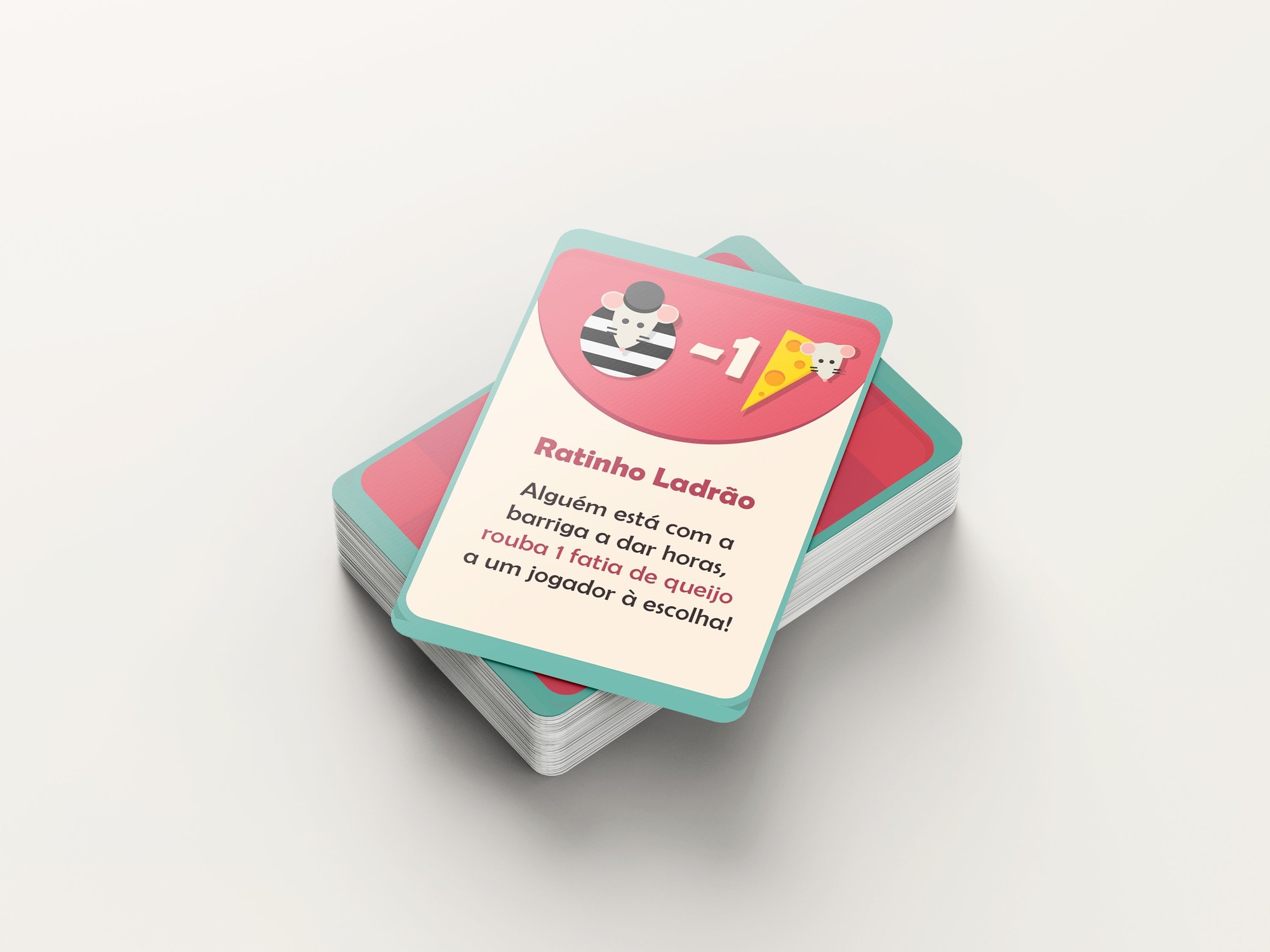 Baralho de cartas com a carta Ratinho Ladrão