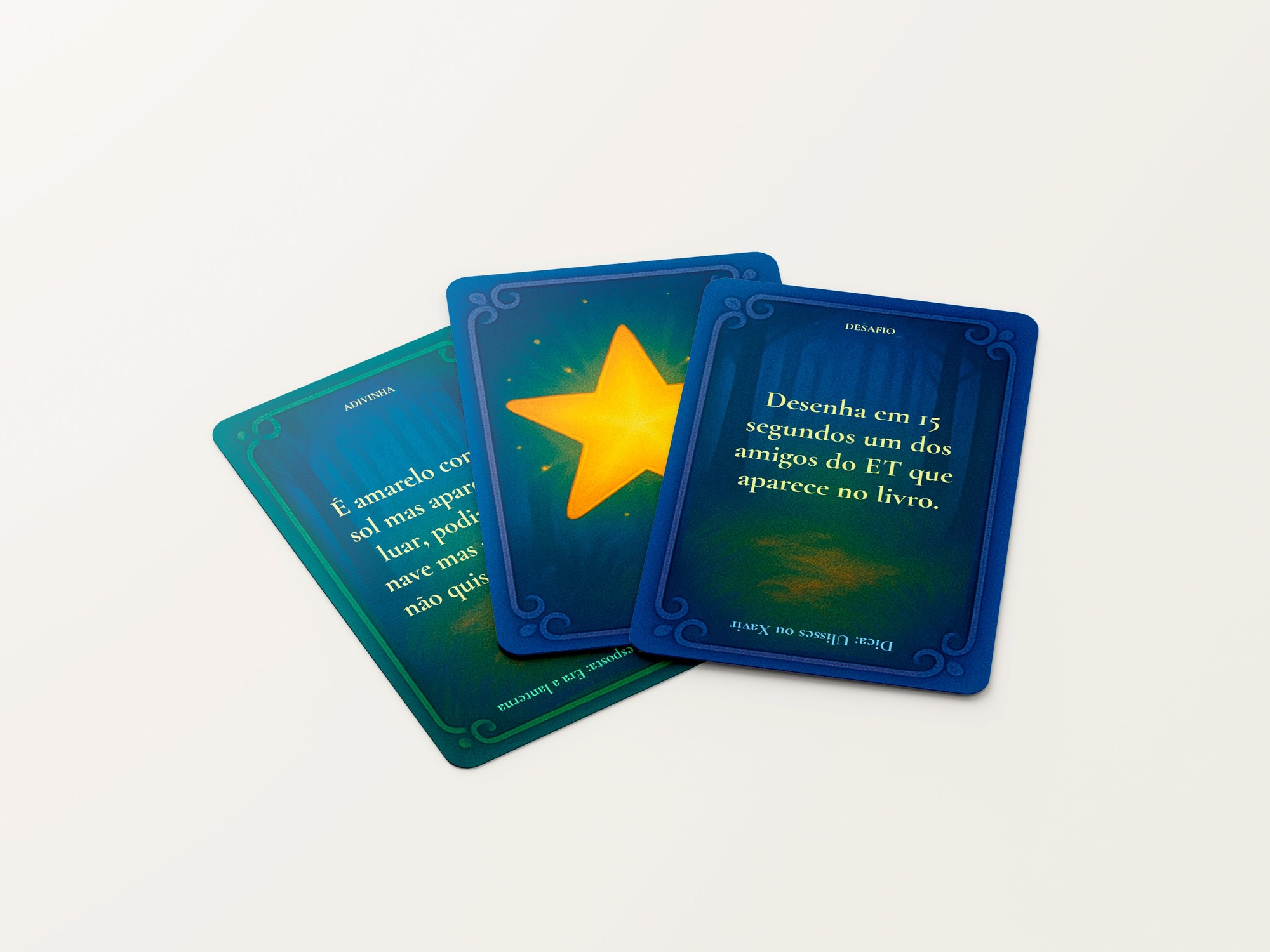 Baralho de cartas do livro das perguntas